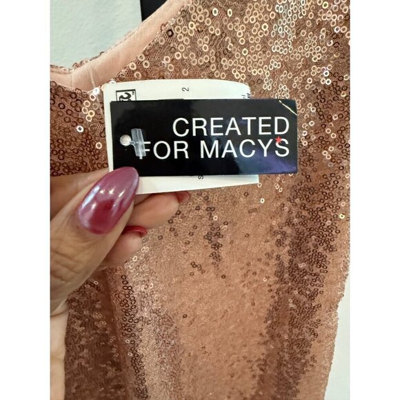 2for30💥‼️Bar III Slip Dress Mini Size L 10/12 Rose‎ Pink Sequins - Picture 9 of 12